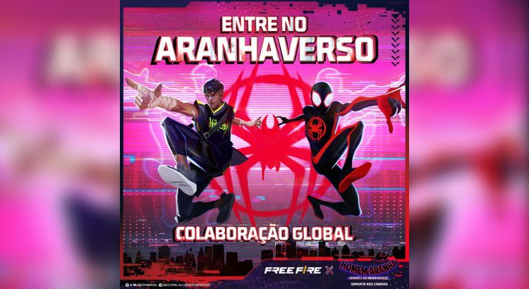 Free Fire x Homem Aranha - Foto Reprodução do Twitter